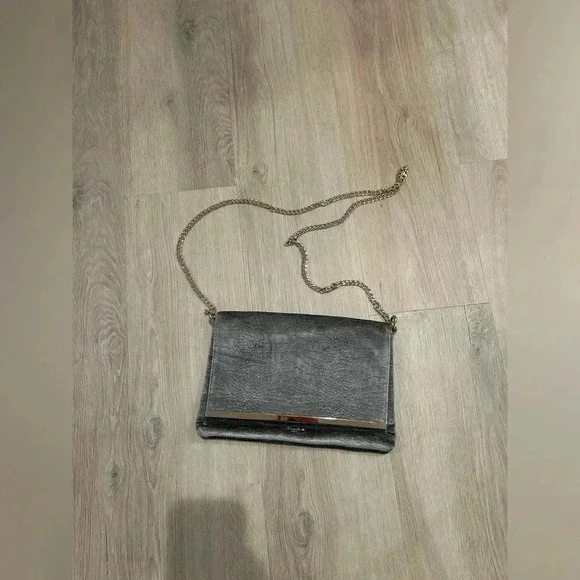 DUNE LONDON Gray Velvet Crossbody Bag - Picture 3 of 7